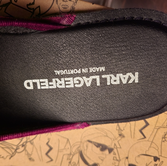 Karl Lagerfeld Embroidered Logo Velvet Mens Slippers main image 13